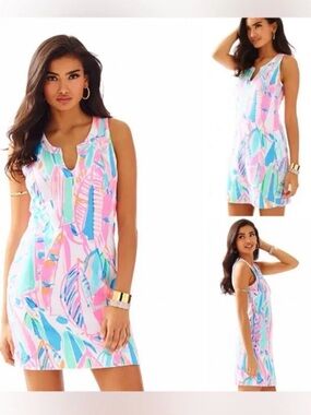 Lilly Pulitzer Estrada Shift Dress Out To Sea Coastal Resort Resortwear